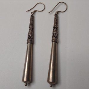 Vintage Long Metal Decorative Earrings